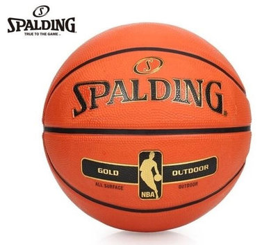貝斯柏~斯伯丁 SPALDING 金色NBA 深溝柔軟橡膠 7號籃球 SPA83492 原廠公司貨超低特價$560/個