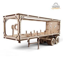 Ugears重裝教父VM-03配件-拖車 可伸縮的放置架 貨櫃車 車勾可連結 烏克蘭精品自走模型