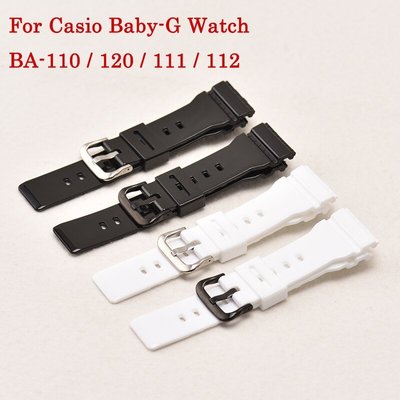 森尼3C-14mm卡西歐代用錶帶baby-g手表配件 BA-110/120/111/112/125 運動橡膠腕帶-品質保證
