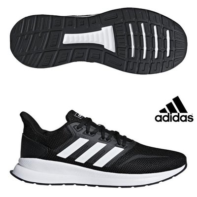 【鞋印良品】愛迪達 ADIDAS Runfalcon 透氣 避震 中性慢跑鞋 F36199 黑白尺寸UK7.5~12.5