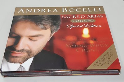 安德烈波伽利 Andrea Bocelli 千禧禮讚Sacred Arias 豪華精裝版CD+DVD 【片優如新】