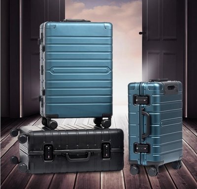 【20吋】全鋁鎂合金旅行箱 金屬行李箱 萬向輪 拉桿箱 (凡)