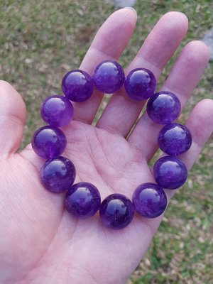 (超顯色）艷色大mm紫水晶手珠/手鍊 單顆約18.5mm 非舒俱萊 碧璽 鈦晶