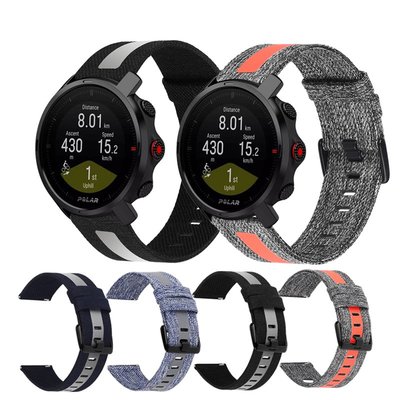 替換錶帶 適用于博能智能手錶GRIT X錶帶尼龍帆布Polar Vantage M2運動腕帶