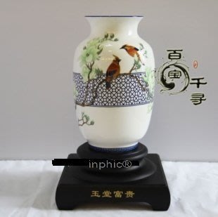 INPHIC-玉堂富貴 青花瓷花瓶陶瓷花瓶擺設 家居飾品客廳新房擺飾結婚禮物