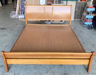 鑫高雄駿喨二手貨家具(全台買賣)----5尺  雙人床  實木床架  床架  組合床  床組 床頭 床板