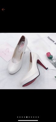 美腿神器白鑽新娘伴娘高跟鞋台灣製造22.5號