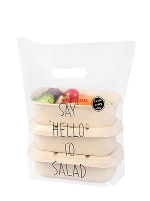 熱賣#一次性塑料打包袋手提袋烘焙面包袋蛋糕甜品包裝袋加厚透明扣手袋#打包盒#外賣盒#餐盒
