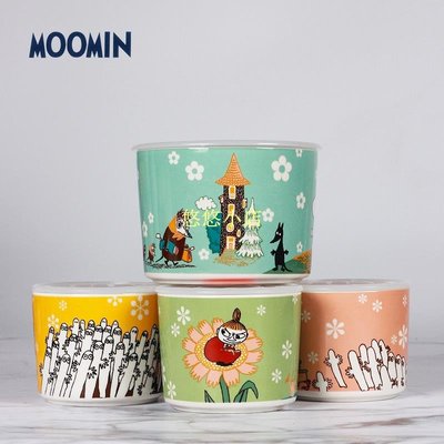 下殺-姆明Moomin 卡通陶瓷耐熱保鮮碗套裝微波爐專用碗 學生便當泡面碗