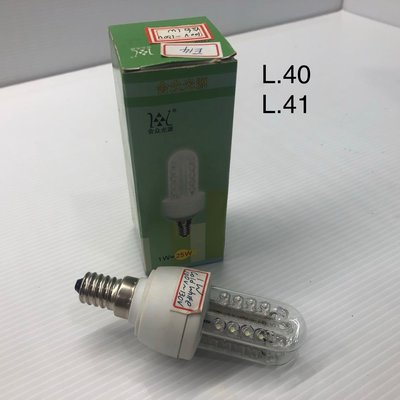 L40.LED燈泡 1W E14白光