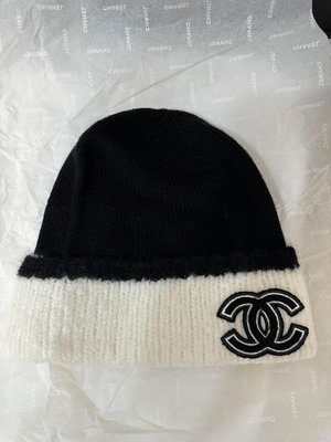 Chanel 香奈兒23K針織冷帽 黑色冷帽