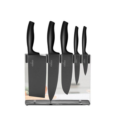 義大利 CUOCO 粉末鋼5刀6件組(5刀1座) 廚房最不費力的刀具