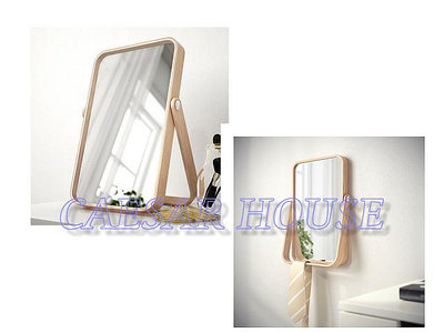 ╭☆卡森小舖☆╮【IKEA】新品 IKORNNES 桌鏡, 梣木, 27x40 公分 -限量搶購