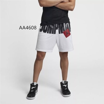 【熱賣精選】nike jordan 透氣 網布 籃球褲 喬丹短褲 白色 AA8-LK9980