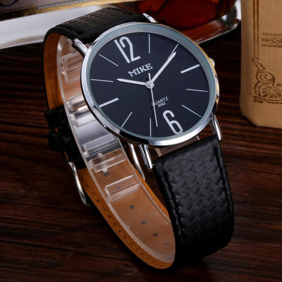 熱銷 米可mike手錶腕錶女錶皮帶潮流時尚薄款錶盤防水學生男女情侶對錶809 WG047