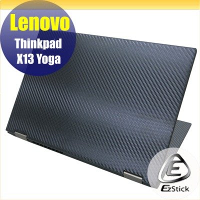 【Ezstick】Lenovo ThinkPad X13 YOGA Carbon黑色立體紋機身貼 DIY包膜