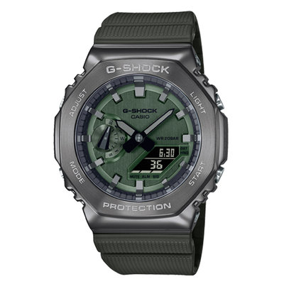 【CASIO G-SHOCK】(公司貨) GM-2100B-3A 八角形的金屬錶殼搭原創經典設計，呈現出時尚、亮眼且大膽