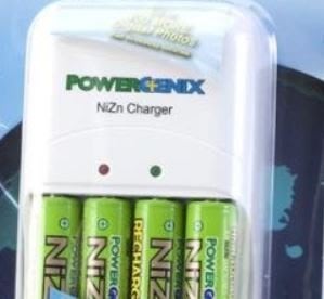 [板橋富豪相機]PowerGenix  含2500mwh 1.6v 高電流鎳鋅電池 4顆+ 充電器