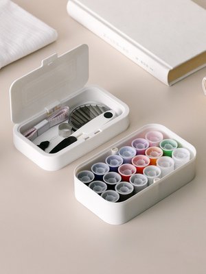 日本磁吸高檔針線盒便攜小型學生手縫針線包家用手工縫紉工具套裝