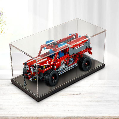 亞克力防塵盒適用樂高42075緊急救援車展示模型玩具透明