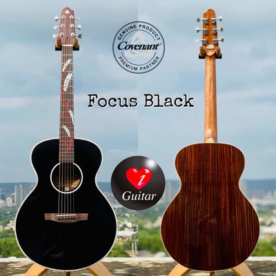 【iGuitar】卡弗蘭特 Covenant Focus Black北美雲杉/印度玫瑰木面單40吋R 桶吉他強力推薦