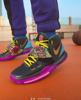 Nike  Kyrie 6CNY EP 黑紫 新年 歐文 潮流 短筒 籃球鞋 男鞋 CD5029-001