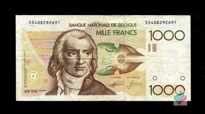 源泉齋錢莊(可議價) 比利時1000法郎紙幣 1980-1996年版 8品 作曲家安德烈 歐洲錢幣