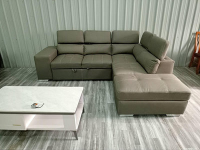 二手家具全省估價(集穎全新/二手家具)--【全新】極簡優雅多功能布質沙發床 收納型L型布沙發 SO-3020402