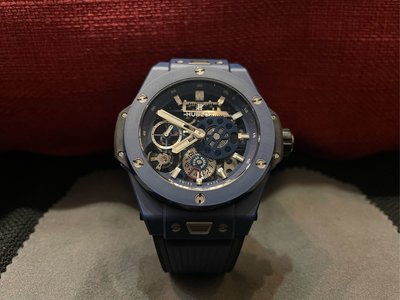 Hublot meca-10 藍陶瓷機械錶 10日鏈 台灣公司貨
