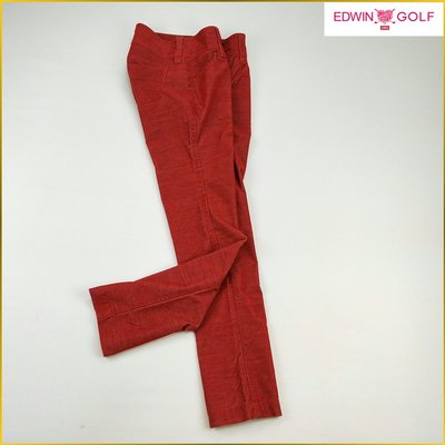 日本二手衣✈️EDWIN GOLF 高爾夫運動褲 女 S號 彈性修身 窄管 細條紋絨 EDWIN 愛德恩 A6129E