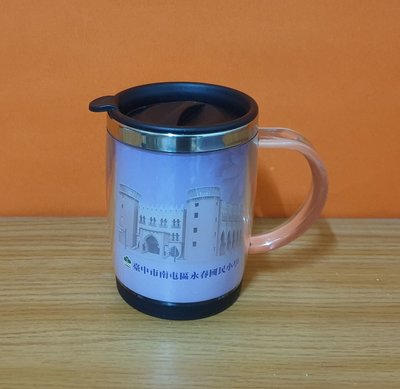 不鏽鋼咖啡杯 304不鏽鋼茶杯(紀念咖啡杯 茶杯)帶蓋咖啡杯 茶杯 400ml