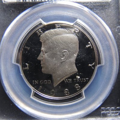 鑑定幣 1988-S美國甘迺迪半美元 (50分)紀念幣 精製紀念限量版 PCGS  MS-PR69