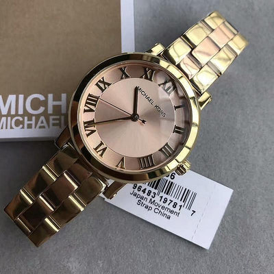 Michael Kors MK女生手錶 三色可選女錶羅馬數字 鋼錶帶手【潮流百貨】