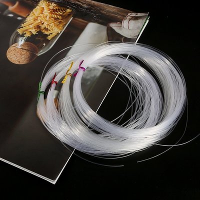 0.5-0.8mm透明水晶線無彈力魚線 DIY手工編織串珠繩 纏繞戒指線