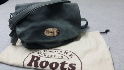 Roots正品專櫃貨牛皮100%全皮革單肩/手提/斜背三用包
