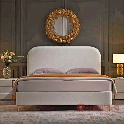 [紅蘋果傢俱] 現代 簡約 輕奢風 SK-96 床 床架 雙人床 布藝 皮藝 婚床 臥室 房間 主臥