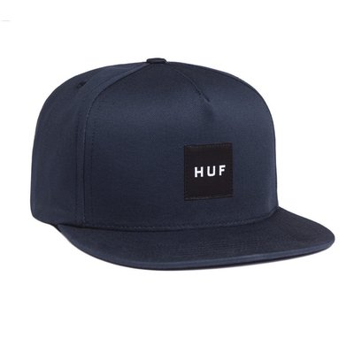 HUF - 深藍BOX LOGO帽-HT53001 AJ GD AF SUPREME STUSSY 單速車 滑板