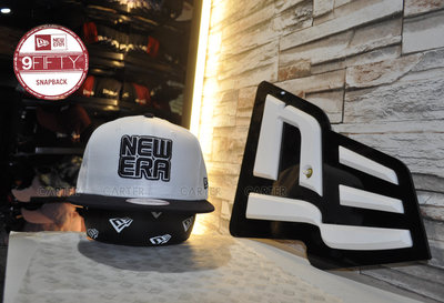 New Era Branded 9Fifty White/Navy Snapback NE Logo字白帽深藍帽簷後扣帽
