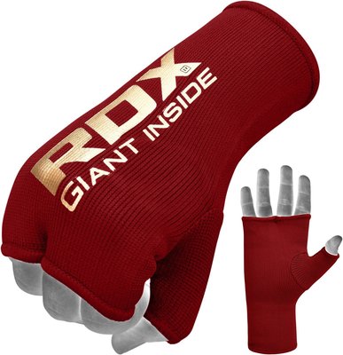 【千里之行】英國RDX半指拳擊手套內襯套可取代手綁帶-紅-另有重訓手套腰帶