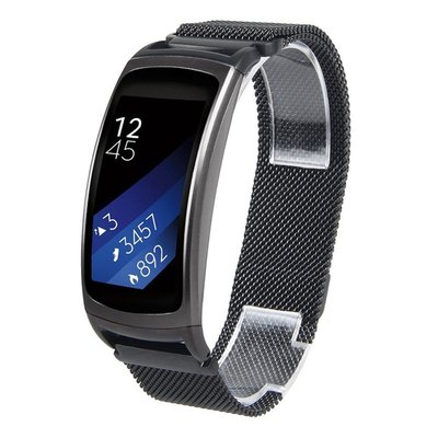 金屬錶帶適用於三星Galaxy Gear Fit2智慧手環SM-R360金屬錶帶磁吸不銹鋼表帶