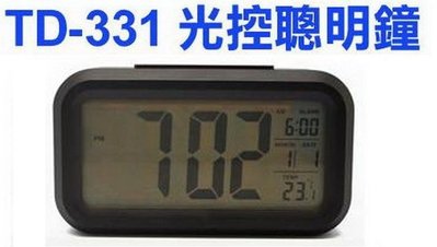 愛批發【一年保】KINYO TD-331 4.6吋 無聲型 數位鬧鐘-黑【4.6吋-溫度顯示】液晶顯示 貪睡鬧鐘