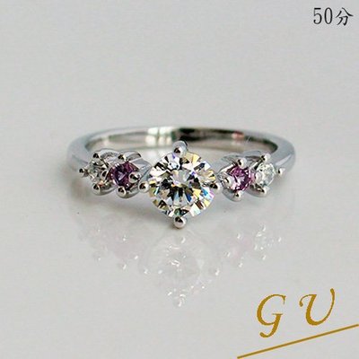 【GU鑽石】A95 擬真鑽求婚戒指生日禮物仿鑽鋯石戒指銀戒指客製化 GresUnic Apromiz 50分閃耀鑽石戒指