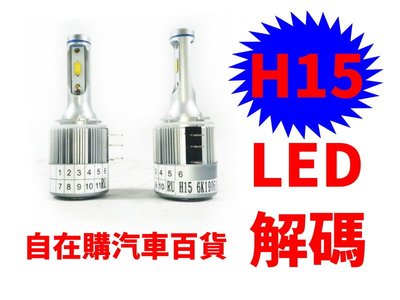 【自在購】H15 LED 燈泡 燈管 遠燈 日型燈 解碼 CAN BUS 26W/5W 保固一年