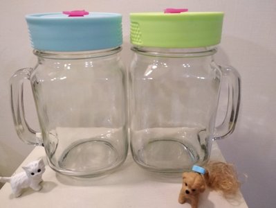 【家魔仕】玻璃梅森瓶 HM-3557 享樂罐(2入組) 梅森杯 可醃製、擺飾、水果飲、沙拉罐、儲物罐 吸管瓶 470ML