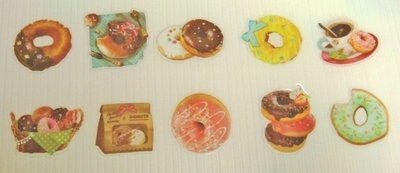 日本 Favorite seal 甜甜圈 透明貼紙(10枚)