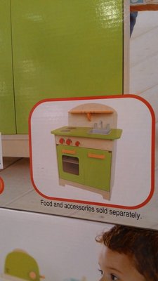 【日日小舖】Costco好市多代購 Hape 愛傑卡 木製大型廚具台 綠色 無任何配件 尺寸約55*32*71公分
