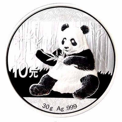 2017年熊貓銀幣30克帶證書 純銀熊貓幣 銀貓 正品-特價