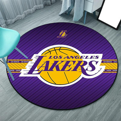 圓形地毯 NBA火箭湖人勇士隊籃球隊電腦椅電競椅轉椅子床邊地墊