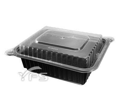 8300方型餐盒(365ml)-PP蓋 (年菜盒/肋排/肉/熱炒/海鮮/油飯/塑膠餐盒/免洗餐盒)