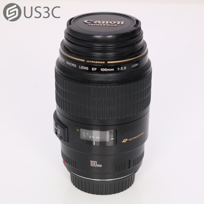 【US3C-高雄店】【一元起標】佳能 Canon EF 100mm F2.8 Macro USM 單眼鏡頭 微距鏡頭 Ring USM 內對焦系統